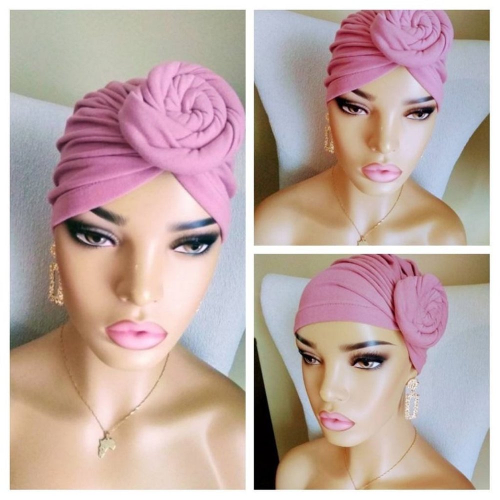 Pre-tied Head Wrap/Turban, Top Knot Turbans, Turban Hat, Pre-Tied Head W…